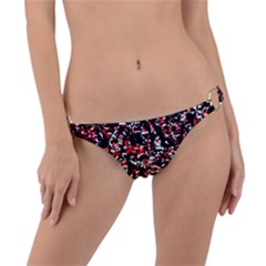 Patterntachesrougeblancnoir75 Ring Detail Bikini Bottom