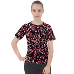 Patterntachesrougeblancnoir75 Women s Sport Raglan Tee