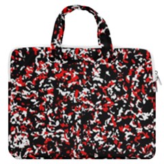 Patterntachesrougeblancnoir75 Macbook Pro Double Pocket Laptop Bag