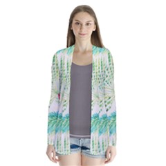  Palm Trees by Traci K Drape Collar Cardigan