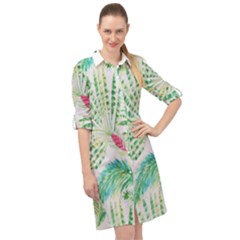  Palm Trees By Traci K Long Sleeve Mini Shirt Dress by tracikcollection