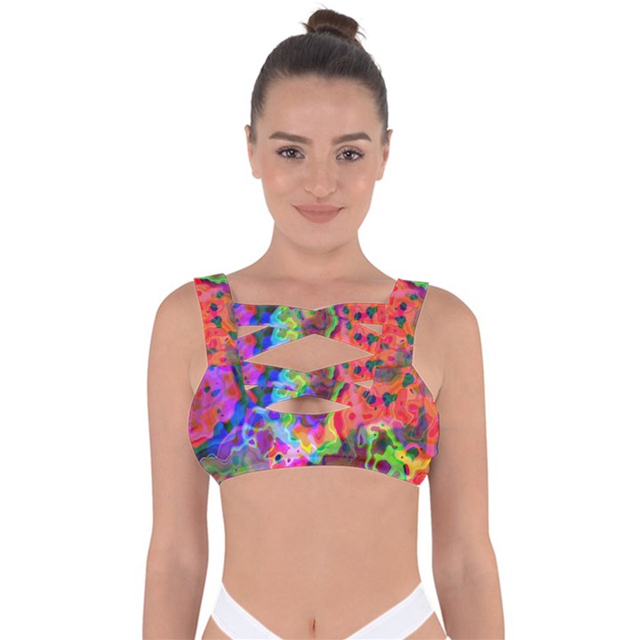 Electric Bandaged Up Bikini Top