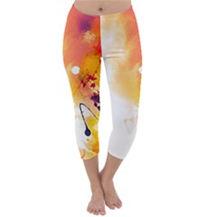 Autumn Paint Capri Winter Leggings  by goljakoff