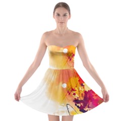 Autumn Paint Strapless Bra Top Dress by goljakoff