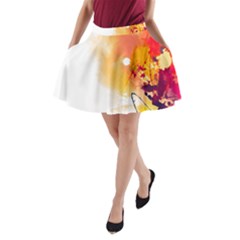 Autumn Paint A-line Pocket Skirt by goljakoff