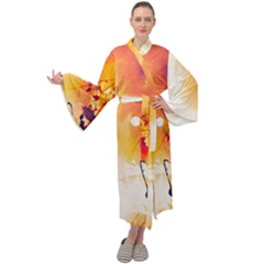 Autumn Paint Maxi Velour Kimono by goljakoff