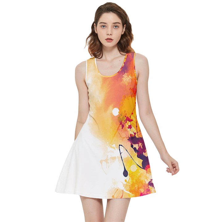 Autumn paint Inside Out Reversible Sleeveless Dress