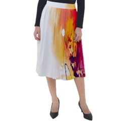 Autumn Paint Classic Velour Midi Skirt  by goljakoff