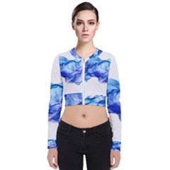 Blue Smoke Long Sleeve Zip Up Bomber Jacket by goljakoff