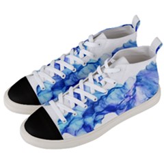 Blue Smoke Men s Mid-top Canvas Sneakers