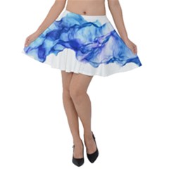 Blue Smoke Velvet Skater Skirt by goljakoff