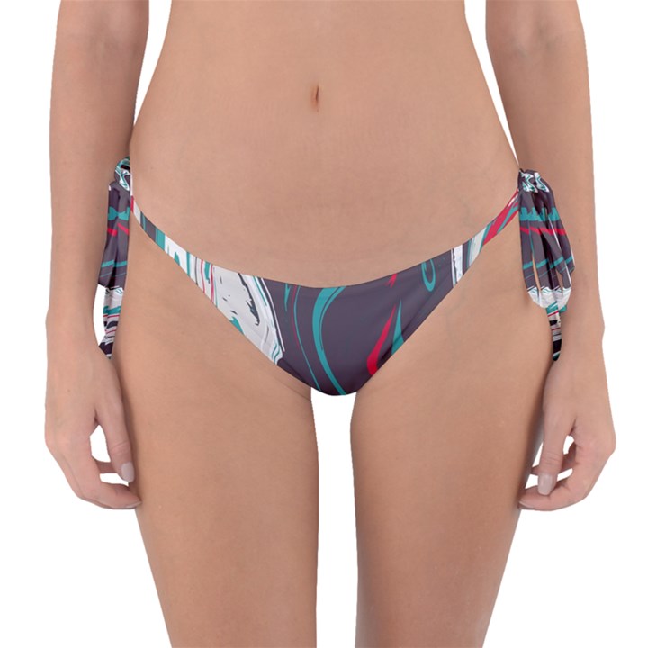 Vector Vivid Marble Pattern 1 Reversible Bikini Bottom