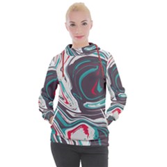Vector Vivid Marble Pattern 1 Women s Hooded Pullover by goljakoff
