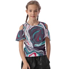 Vector Vivid Marble Pattern 1 Kids  Butterfly Cutout Tee by goljakoff