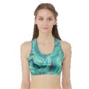 Vector Vivid Marble Pattern 2 Sports Bra with Border View1