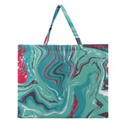 Vector Vivid Marble Pattern 2 Zipper Large Tote Bag by goljakoff