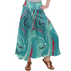 Vector Vivid Marble Pattern 2 Satin Palazzo Pants