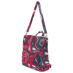 Red Vivid Marble Pattern 3 Crossbody Backpack by goljakoff