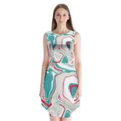 Vector Vivid Marble Pattern 4 Sleeveless Chiffon Dress   by goljakoff