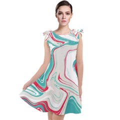Vector Vivid Marble Pattern 4 Tie Up Tunic Dress by goljakoff