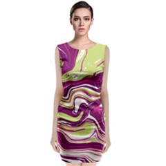 Vector Vivid Marble Pattern 5 Classic Sleeveless Midi Dress by goljakoff