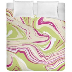 Green Vivid Marble Pattern 6 Duvet Cover Double Side (california King Size) by goljakoff