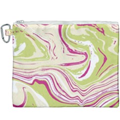 Green Vivid Marble Pattern 6 Canvas Cosmetic Bag (xxxl) by goljakoff