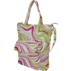 Green Vivid Marble Pattern 6 Shoulder Tote Bag by goljakoff