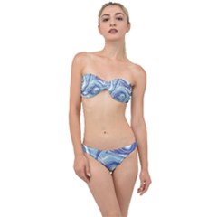 Blue Vivid Marble Pattern 9 Classic Bandeau Bikini Set by goljakoff
