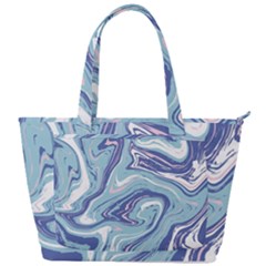Blue Vivid Marble Pattern 9 Back Pocket Shoulder Bag  by goljakoff