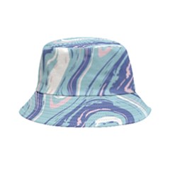 Blue Vivid Marble Pattern 9 Bucket Hat by goljakoff