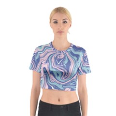 Vector Vivid Marble Pattern 10 Cotton Crop Top by goljakoff