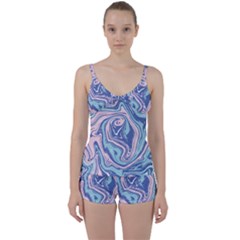 Vector Vivid Marble Pattern 10 Tie Front Two Piece Tankini by goljakoff