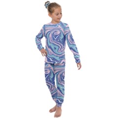 Vector Vivid Marble Pattern 10 Kids  Long Sleeve Set  by goljakoff