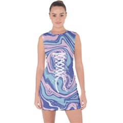 Vector Vivid Marble Pattern 10 Lace Up Front Bodycon Dress by goljakoff