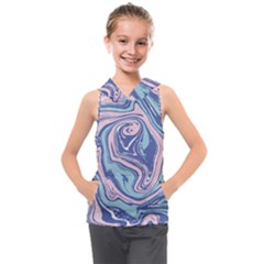 Vector Vivid Marble Pattern 10 Kids  Sleeveless Hoodie by goljakoff