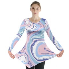 Vector Vivid Marble Pattern 11 Long Sleeve Tunic  by goljakoff