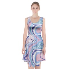 Vector Vivid Marble Pattern 11 Racerback Midi Dress by goljakoff