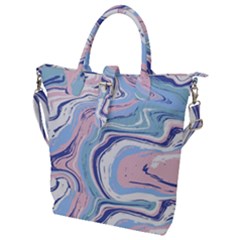 Vector Vivid Marble Pattern 11 Buckle Top Tote Bag by goljakoff