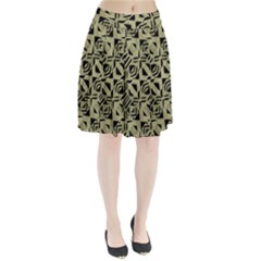 Linear Geometric Print Pattern Mosaic 2 Pleated Skirt by dflcprintsclothing