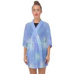 Heavenly Flowers Half Sleeve Chiffon Kimono by SychEva