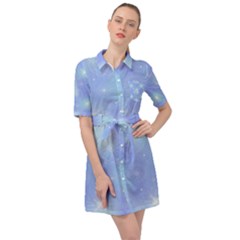 Heavenly Flowers Belted Shirt Dress by SychEva