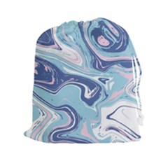 Blue Vivid Marble Pattern Drawstring Pouch (2xl) by goljakoff