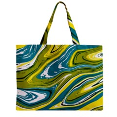 Green Vivid Marble Pattern Zipper Mini Tote Bag by goljakoff