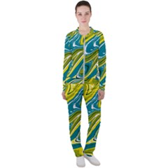 Green Vivid Marble Pattern Casual Jacket And Pants Set by goljakoff