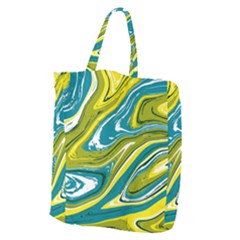 Green Vivid Marble Pattern Giant Grocery Tote by goljakoff