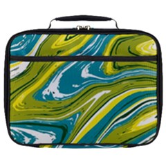 Green Vivid Marble Pattern Full Print Lunch Bag by goljakoff