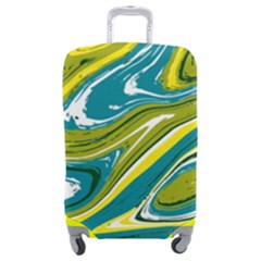 Green Vivid Marble Pattern Luggage Cover (medium) by goljakoff