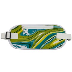 Green Vivid Marble Pattern Rounded Waist Pouch by goljakoff