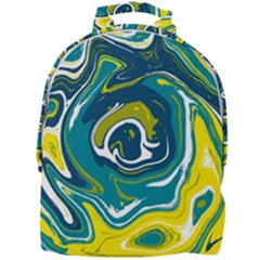 Green Vivid Marble Pattern 14 Mini Full Print Backpack by goljakoff